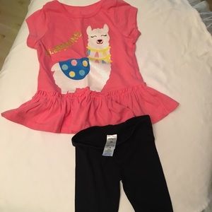Lama skirted top with leggings 18-24m